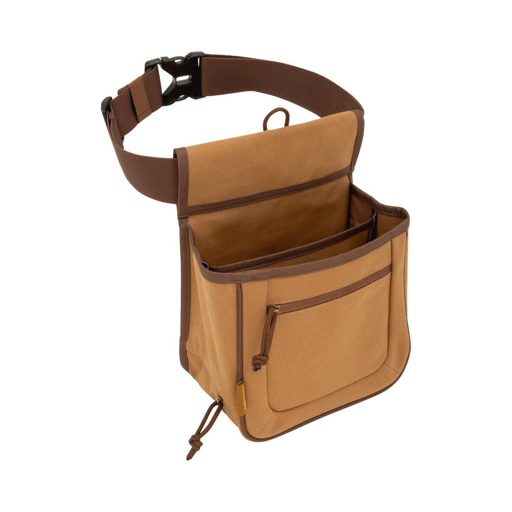 Double Compartment Canvas Shell Bag with Belt