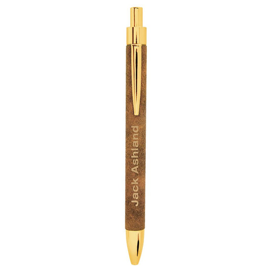 Rustic/Gold Leatherette Pen