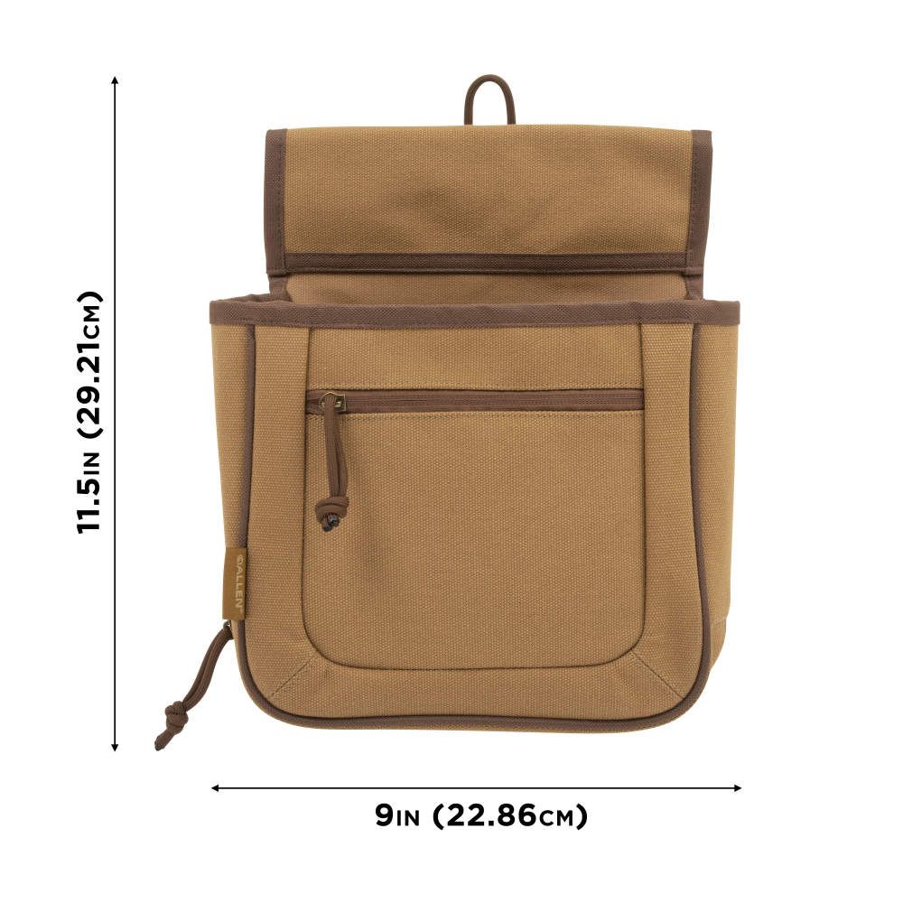 Double Compartment Canvas Shell Bag with Belt